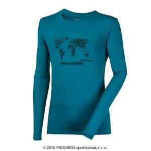 PROGRESS VANDAL "EARTH" mens long sleeve T-shirt XXL petrol, Petrolejová