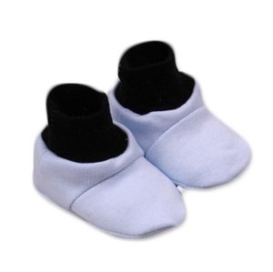 Baby Nellys Botičky/ponožtičky,Little prince  bavlna  - modro/černé 56-68 (0-6 m)