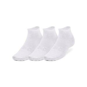 Under Armour Dětské sportovní ponožky Essential 3pk Qtr Yth - velikost XS white M, Bílá