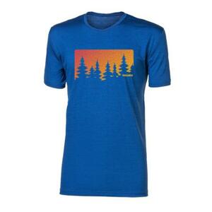 PROGRESS HRUTUR "FOREST" short sleeve merino T-shirt L modrý melír, Modrá