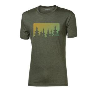 PROGRESS HRUTUR "FOREST" pánské merino triko XL khaki melír