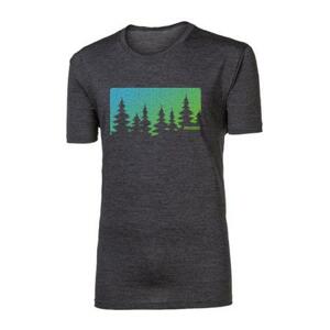 PROGRESS HRUTUR "FOREST" short sleeve merino T-shirt XL šedý melír