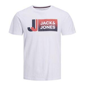 Jack&Jones Pánské triko JCOLOGAN Standard Fit 12228078 White S