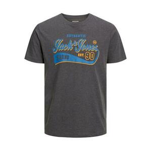 Jack&Jones Pánské triko JJELOGO Standard Fit 12233594 Dark Grey Melange M