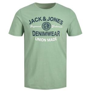 Jack&Jones Pánské triko JJELOGO Regular Fit 12220500 Granite Green S