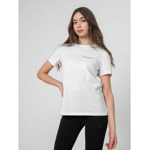 4F Dámské bavlněné tričko white XS, Bílá