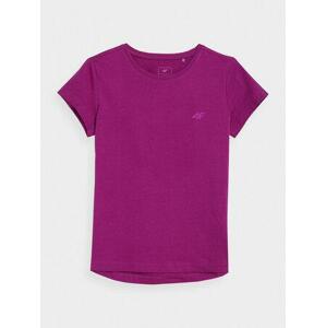 4F Dámské bavlněné tričko dark pink 146