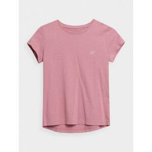 4F Dětské bavlněné tričko pink 146, Růžová