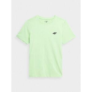 4F Chlapecké bavlněné tričko - velikost 152 light green 140