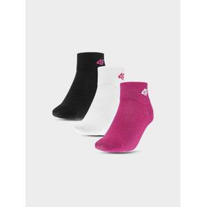 4F Dívčí bavlněné ponožky - 3 páry - velikost 36-38 multicolour 36-38, Multicolor