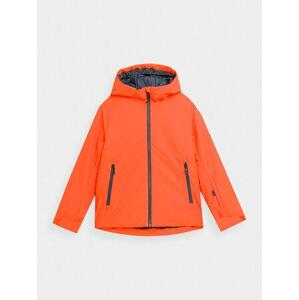 4F Chlapecká lyžařská bunda - velikost 134 orange 134, Oranžová