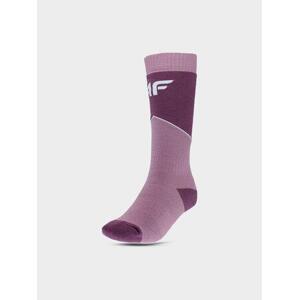 4F Dětské lyžařské ponožky - velikost 32-35 light pink 32-35