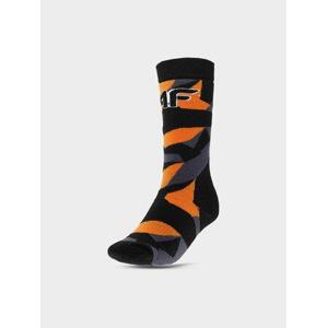 4F Dětské lyžařské ponožky orange allover 32-35
