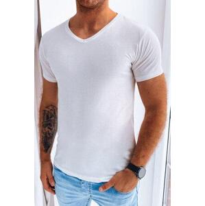 Dstreet RX5122 XL pánské basic ecru tričko, Bílá,