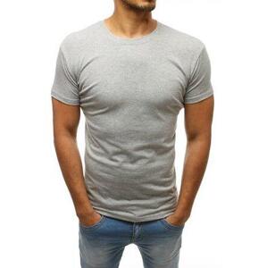 Dstreet Šedé pánské tričko RX2570 L., Světle, šedá