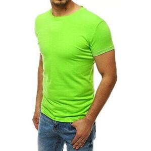 Dstreet Pánské tričko bez potisku limetkově zelené RX4191 M, Světle, zelená