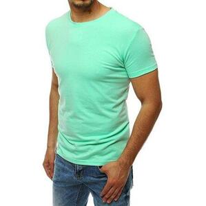 Dstreet Pánské tričko bez potisku, mátová RX4193 XXL, Světle, zelená