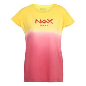 NAX triko dámské krátké KOHUJA žluto/růžové L
