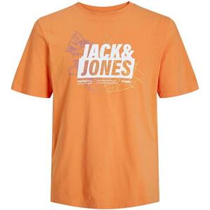 Jack&Jones Pánské triko JCOMAP Regular Fit 12252376 Tangerine L