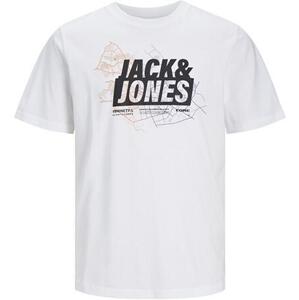 Jack&Jones Pánské triko JCOMAP Regular Fit 12252376 White XXL