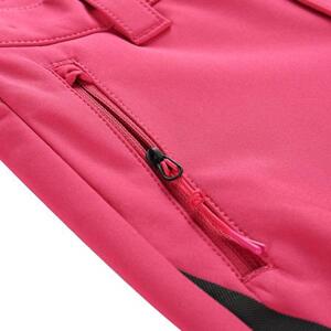 Alpine Pro kalhoty dětské dlouhé HURFO softshellové růžová 116/122