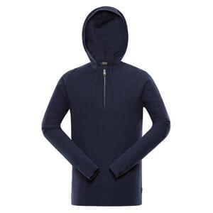 NAX Pánský svetr s kapucí POLIN mood indigo L