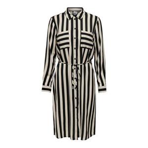Jacqueline de Yong Dámské šaty JDYZOE LIFE Regular Fit 15266110 Black TAPIOCA L