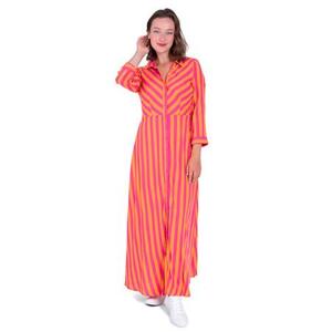 Y.A.S Dámské šaty YASSAVANNA Loose Fit 26022663 Orange Pepper XL