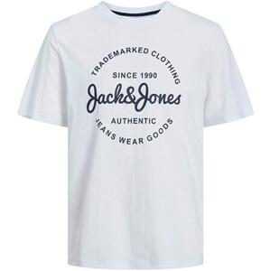Jack&Jones Pánské triko JJFOREST Standard Fit 12247972 White L
