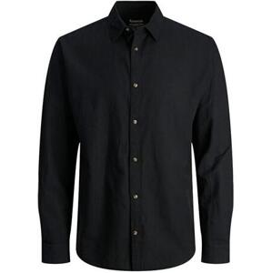 Jack&Jones Pánská košile JJESUMMER Comfort Fit 12248384 Black XL