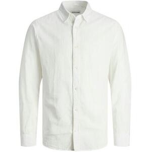 Jack&Jones Pánská košile JJELINEN Slim Fit 12248579 White L
