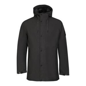 ALPINE PRO Pánský nepromokavý kabát s membránou ptx PERFET black XS, Černá