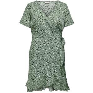 ONLY CARMAKOMA Dámské šaty CARLIVIA Regular Fit 15252210 Hedge Green 4XL, XXXXL