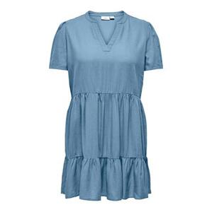 ONLY CARMAKOMA Dámské šaty CARTIRI-CARO Regular Fit 15311976 Blissful Blue 5XL/6XL