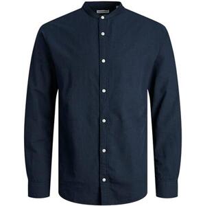 Jack&Jones Pánská košile JJELINEN Slim Fit 12248581 Navy Blazer M