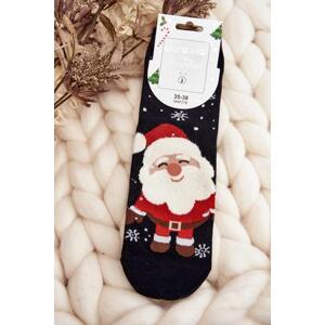 Kesi Dámské vánoční ponožky s Santa Clausem černé 38-41, Černá
