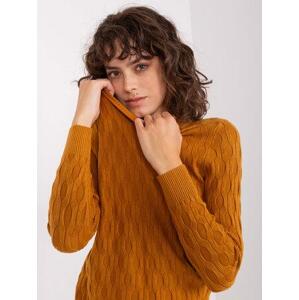 Fashionhunters Klasický pletený svetr z hořčice.Velikost: ONE SIZE, JEDNA, VELIKOST
