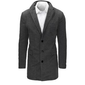 Dstreet Pánský šedý kabát CX0441 Velikost: M, Světle, šedá