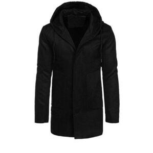 Dstreet Pánský jednořadý zimní kabát černý CX0444 L, Černá