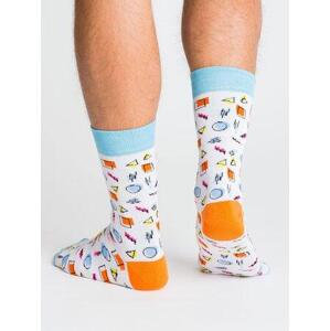 Fashionhunters 3-balení vzorovaných pánských ponožek. Velikost: 41-46
