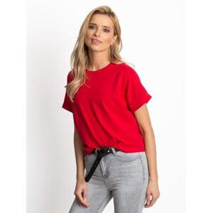 Fashionhunters Červené tričko Woodland Velikost: XS