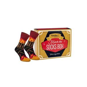 Kesi MATCH BOX Zápalky 1 pár duhových ponožek Velikost: 41-46, Vícebarevná