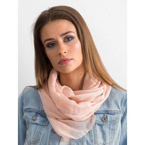 Fashionhunters Světle růžový šátek s kamínky Velikost: JEDNA VELIKOST