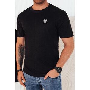 Dstreet Pánské tričko s černým potiskem RX5443 L, Černá