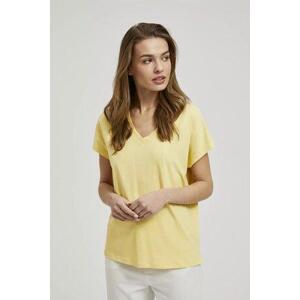 MOODO Dámské tričko - žluté Velikost: XS, Žlutá