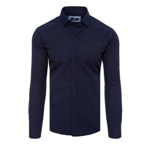 Dstreet Elegantní tmavě modrá pánská košile DX2477 Velikost: XL