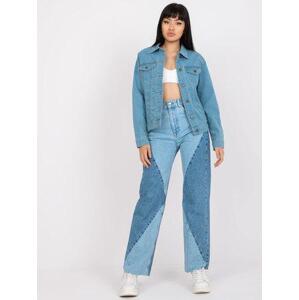 Fashionhunters Dámská basic džínová bunda Rue Paris - světle modrá Velikost: L