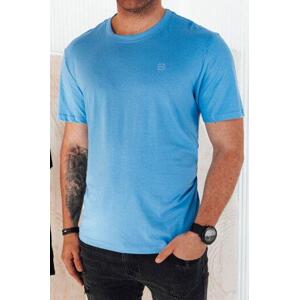 Dstreet Pánské tričko s potiskem světle modré RX5469 XL, modrá