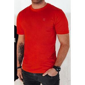 Dstreet Oranžové pánské tričko s potiskem RX5470 XL, Oranžová,