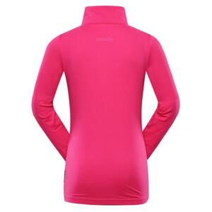 ALPINE PRO Dětské rychleschnoucí triko STANSO pink glo 128-134